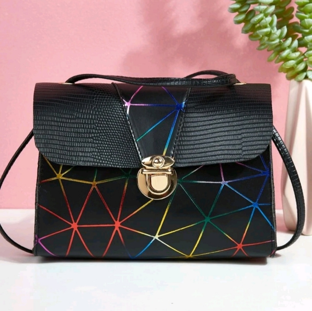 Geometric Graphic Crossbody Bag